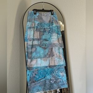 NWT Blue and Gray Layered Skirt